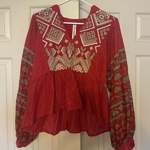Anthropologie Spanish-style flair blouse
